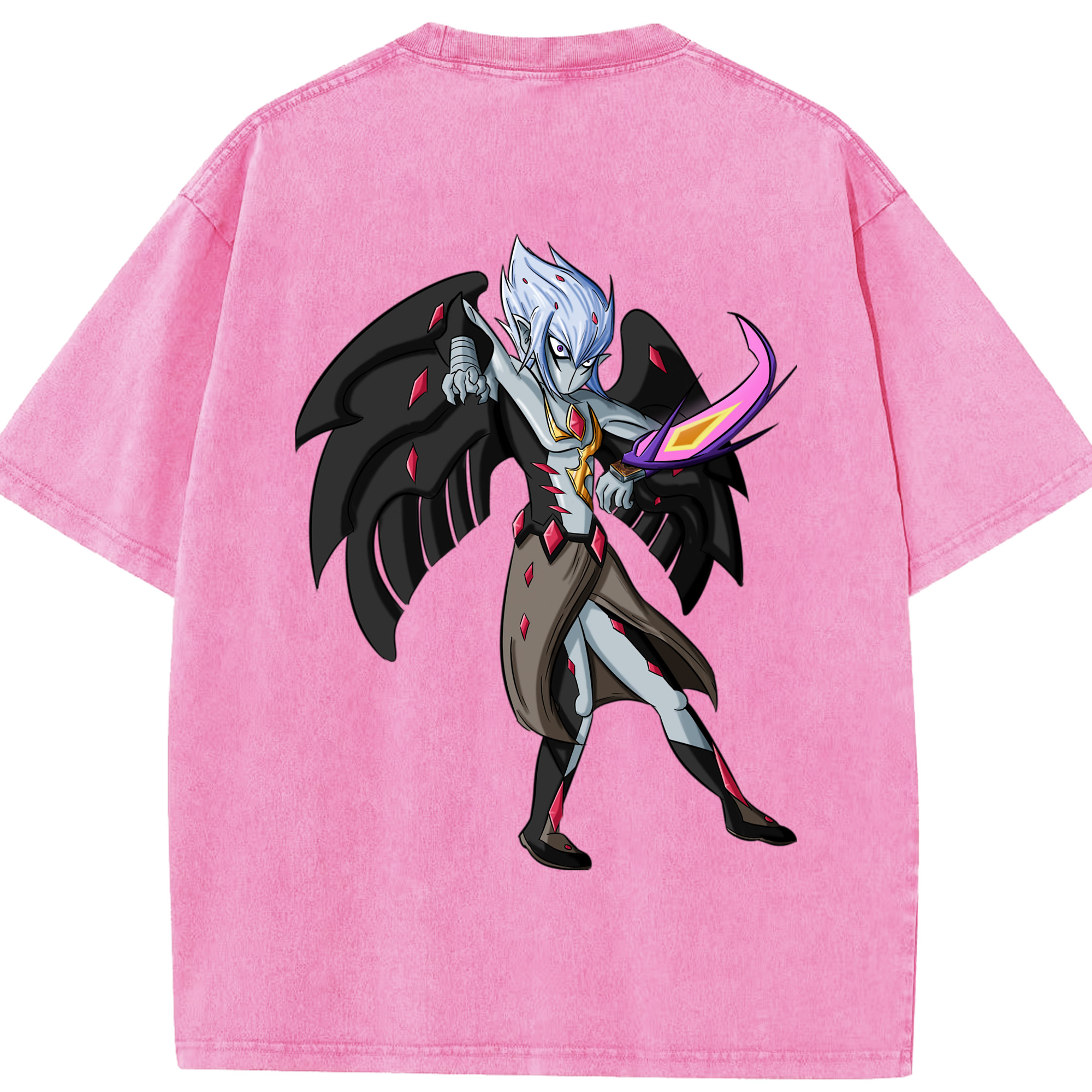 （画像用） 遊☆戯☆王 Yu-Gi-Oh! 綿100% ヴィンテージ風 半袖Tシャツ（背面プリント）